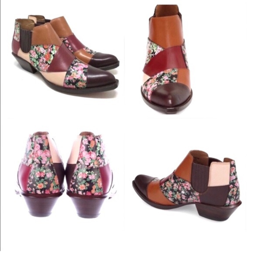 Coach patchwork booties size 7